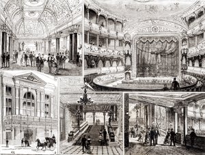Empire Theatre, Leicester Square, London 1884 af English School